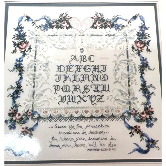 1999 Creative Arts Commemorative Cross-Stitch Sampler Kit "Treasures Of The Hear - Picture 1 of 3